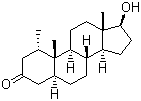 结构式 CAS# 1424-00-6, 甲氢睾酮; 17beta-羟基-1alpha-甲基-5alpha-雄甾烷-3-酮