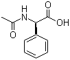 结构式 CAS# 14257-84-2, (2R)-乙酰氨基-2-苯乙酸