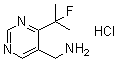 结构式 CAS# 1427195-20-7, 4-(1-氟-1-甲基乙基)-5-嘧啶甲胺盐酸盐