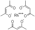 结构式 CAS# 14284-92-5, 三乙酰丙酮铑(III)