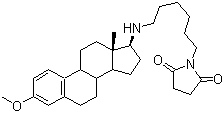 结构式 CAS# 142878-12-4, U-73343; 1-[6-([17beta-3-甲氧基雌甾-1,3,5(10)-三烯-17-基]氨基)己基]-2,5-吡咯烷二酮