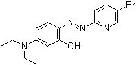 结构式 CAS# 14337-53-2, 2-(5-溴-2-吡啶基偶氮)-5-(二乙基氨基)苯酚