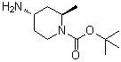 structure of CAS# 1434073-26-3, (2R,4S)-rel-4-Amino-2-methyl-1-piperidinecarboxylic acid 1,1-dimethylethyl ester