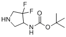 structure of CAS# 1434141-95-3, 3-(Boc-amino)-4,4-difluoropyrrolidine