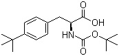 结构式 CAS# 143415-62-7, N-叔丁氧羰基-L-4-叔丁基苯丙氨酸