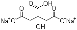柠檬酸二钠盐分子结构 (CAS 144-33-2)