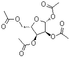 structure of CAS# 144490-03-9, beta-L-Ribofuranose 1,2,3,5-tetraacetate;beta-L-Ribofuranose tetraacetate