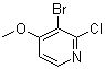 structure of CAS# 144584-29-2, 3-Bromo-2-chloro-4-methoxypyridine