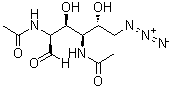 2,4-二(乙酰氨基)-6-叠氮基-2,4,6-三脱氧-D-甘露糖分子结构 (CAS 1447950-85-7)