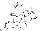 structure of CAS# 14484-47-0, Deflazacort ;11b,21-Dihydroxy-2'-methyl-5'bH-pregna-1,4-dieno[17,16-d]oxazole-3,20-dione 21-acetate