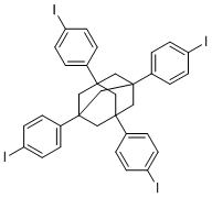 structure of CAS# 144970-30-9, 1,3,5,7-Tetrakis(4-iodophenyl)adamantane