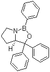结构式 CAS# 145238-45-5, (R)-四氢-1,3,3-三苯基-1H,3H-吡咯并[1,2-c][1,3,2]恶唑硼烷