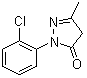结构式 CAS# 14580-22-4, 1-(2-氯苯基)-3-甲基-5-吡唑啉酮
