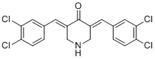 结构式 CAS# 145888-79-5, (3E,5E)-3,5-双[(3,4-二氯苯基)亚甲基]哌啶-4-酮
