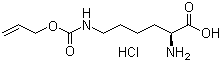 structure of CAS# 147529-99-5, 6-N-Allyloxycarbonyl-L-lysine hydrochloride;(S)-6-Allyloxycarbonylamino-2-aminohexanoic acid hydrochloride
