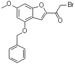 结构式 CAS# 1476847-52-5, 2-溴-1-[6-甲氧基-4-(苯基甲氧基)-2-苯并呋喃基]乙酮