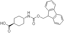 结构式 CAS# 147900-45-6, 反式-4-(N-芴甲氧羰基氨基)环己烷甲酸