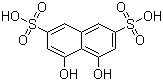 结构式 CAS# 148-25-4, 1,8-二羟基萘-3,6-二磺酸; 变色酸