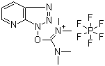 结构式 CAS# 148893-10-1, HATU; 2-(7-氮杂-1H-苯并三氮唑-1-基)-1,1,3,3-四甲基脲六氟磷酸酯; 2-(7-氮杂苯并三氮唑)-N,N,N',N'-四甲基脲六氟磷酸酯