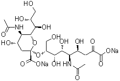 N-Acetyl-8-O-(N-acetyl-alpha-neuraminosyl)neuraminic acid disodium salt molecular structure (CAS 149331-75-9)