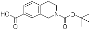 结构式 CAS# 149353-95-7, N-Boc-1,2,3,4-四氢异喹啉-7-甲酸; N-叔丁氧羰基-1,2,3,4-四氢异喹啉-7-甲酸