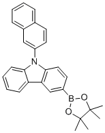 structure of CAS# 1493715-28-8, 3-(4,4,5,5-Tetramethyl-1,3,2-dioxaborolan-2-yl)-9-(2-naphthalenyl)carbazole;9-naphthalen-2-yl-3-(4,4,5,5-tetramethyl-1,3,2-dioxaborolan-2-yl)carbazole