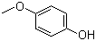 structure of CAS# 150-76-5, 4-Methoxyphenol;p-Hydroxyanisole; Hydroquinone monomethyl ether; O-Methylhydroquinone; Mequinol; MEHQ