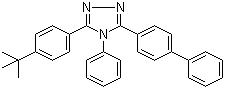 structure of CAS# 150405-69-9, 3-(Biphenyl-4-yl)-5-(4-tert-butylphenyl)-4-phenyl-4H-1,2,4-triazole;TAZ