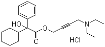 structure of CAS# 1508-65-2, Oxybutynin hydrochloride;4-(Diethylamino)but-2-ynyl cyclohexylphenylglycolate hydrochloride