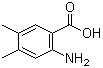 2-Amino-4,5-dimethylbenzoic acid molecular structure (CAS 15089-51-7)