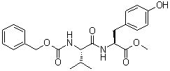 structure of CAS# 15149-72-1, N-Carbobenzoxy-L-valyl-L-tyrosine methyl ester;NSC 89592