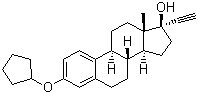 炔雌醇环戊醚分子结构 (CAS 152-43-2)