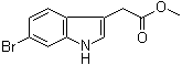 structure of CAS# 152213-63-3, 6-Bromo-1H-indole-3-acetic acid methyl ester