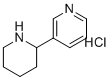 structure of CAS# 15251-47-5, Anabasine hydrochloride;3-piperidin-2-ylpyridine hydrochloride