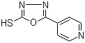 structure of CAS# 15264-63-8, 5-(4-Pyridyl)-1,3,4-oxadiazole-2-thiol;5-(4-Pyridinyl)-1,3,4-oxadiazole-2(3H)-thione; 5-(Pyridin-4-yl)-1,3,4-oxadiazole-2-thiol