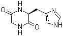 structure of CAS# 15266-88-3, Cyclo(glycyl-L-histidyl);Cyclo(-Gly-His); (S)-3-(1H-Imidazol-4-ylmethyl)-2,5-piperazinedione