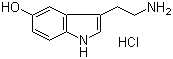 structure of CAS# 153-98-0, Serotonin hydrochloride ;5-Hydroxytryptamine hydrochloride; 3-(2-Aminoethyl)-5-hydroxyindole hydrochloride
