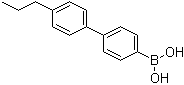 结构式 CAS# 153035-56-4, (4'-丙基-1,1'-联苯-4-基)硼酸