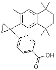 structure of CAS# 153559-76-3, 6-[1-(5,6,7,8-Tetrahydro-3,5,5,8,8-pentamethyl-2-naphthalenyl)cyclopropyl]-3-pyridinecarboxylic acid;AGN 192620; ALRT 268; CD 3127; LG 100268; LG 268; LGD 100268; LGD 1268