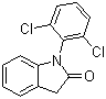 结构式 CAS# 15362-40-0, 1-(2,6-二氯苯基)-1,3-二氢-2H-吲哚-2-酮