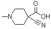 结构式 CAS# 1542938-62-4, 4-氰基-1-甲基-4-哌啶羧酸