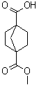 结构式 CAS# 15448-77-8, 4-(甲氧羰基)双环[2.2.1]庚烷-1-羧酸