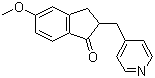 structure of CAS# 154932-68-0, 5-Methoxy-2-(pyridin-4-ylmethyl)-2,3-dihydro-1H-inden-1-one