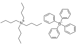 structure of CAS# 15522-59-5, N,N,N-Tributyl-1-Butanaminium tetraphenylborate(1-);Tetrabutylammonium tetraphenylborate; Borate(1-) tetraphenyl-N,N,N-tributyl-1-butanaminium