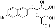 structure of CAS# 15548-61-5, 6-Bromo-2-naphthyl beta-D-glucopyranoside;beta-D-6-Bromo-2-naphthyl glucopyranoside; 6-Bromo-2-naphthyl-beta-D-glucoside