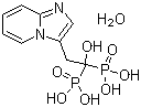 structure of CAS# 155648-60-5, Minodronic acid;P,P'-(1-Hydroxy-2-imidazo[1,2-a]pyridin-3-ylethylidene)bisphosphonic acid hydrate