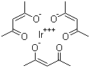 structure of CAS# 15635-87-7, Iridium(III) acetylacetonate;Tris(pentane-2,4-dionato-O,O')iridium