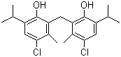 结构式 CAS# 15686-33-6, 双氯麝酚; 4-氯-2-[(5-氯-2-羟基-6-甲基-3-丙-2-基苯基)甲基]-3-甲基-6-丙-2-基苯酚