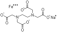 structure of CAS# 15708-41-5, EDTA ferric sodium salt;Edathamil; EDTA iron(III) sodium salt; Ethylenediaminetetraacetic acid ferric sodium salt