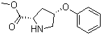 structure of CAS# 157187-62-7, Methyl (2S,4S)-4-phenoxy-2-pyrrolidinecarboxylate